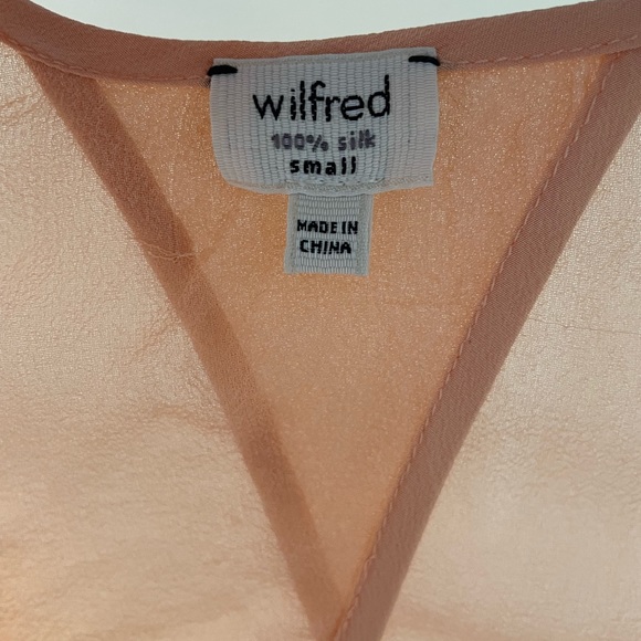 Wilfred 100% Silk Dress w/ sheer criss cross back detailing. *just dry cleaned* - Picture 4 of 4